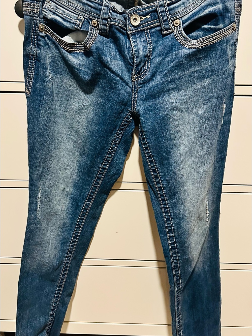 Seven7 Blue Denim Skinny Jeans